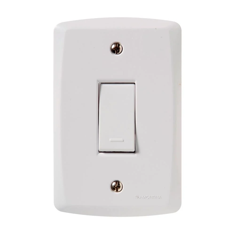 Interruptor 4x2 Simples 10A Lux2 Branco TRAMONTINA